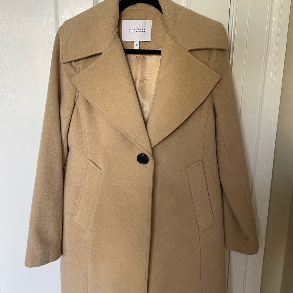 Derek Lam 10 Crosby Beige Pea Coat